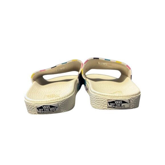 Vans Women's Size 10 Rainbow Checkered Slide Sandals Multicolor Checker Board - Picture 8 of 9